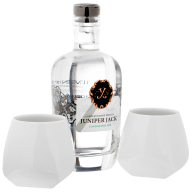 Gin-Set, 3-tlg., Juniper Jack London Dry Gin 0,5 l, 46,5 % vol., Gin-Becher