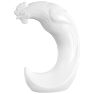 Chinesisches Tierkreiszeichen Hahn, Weiß, H 12,5 cm