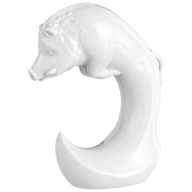 Chinesisches Tierkreiszeichen Schwein, Weiß, H 12,5 cm