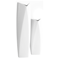 Home deco set, 2-pcs, "Fabula", Vases, white