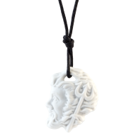 Anhänger "Sternzeichen" Wassermann, Weiß, Biskuit, 3,5 x 2,8 cm