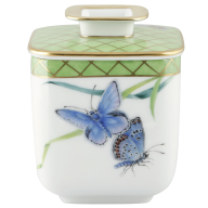 Dose Schmetterlinge auf Gräsern, Lim. 50, H 11 cm