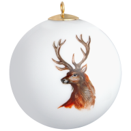 Ball, Animal painting, motif deer head, Ø 5 cm