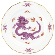 Vorspeise- und Dessertteller, Form "Neuer Ausschnitt", Ming-Drache, purpur, Ø 18 cm
