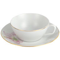 Teetasse, Form "MEISSEN® Cosmopolitan", "Giant Bloom", Hibiskus, Goldrand, V 0,2 l