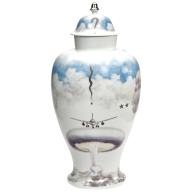 Deckelvase "Four Mushrooms", Unikat Irina Polin, H 38 cm