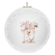 Ball, embossed stars, Birdhouse, sepia, Ø 7 cm