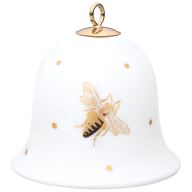 Miniatur-Glocke, Bienen mit Goldpunkten, H 5 cm