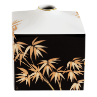 Vase, Form "MEISSEN® Cosmopolitan", "Golden Bamboo", schwarz, H 13 cm