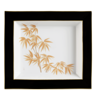 Vide-Poche, groß, "Golden Bamboo", schwarz, 21 x 18,5 cm