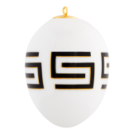 Easter egg, large, "Royal Meander", Limited Collection, H 7 cm
