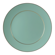 Charger Plate, Shape "No 41", "Urban Colors", celadon, gold, Ø 33 cm