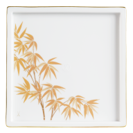 Platte, Form "MEISSEN® Cosmopolitan", "Golden Bamboo", 17 x 17 cm