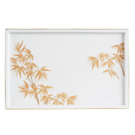 Platte, Form "MEISSEN® Cosmopolitan", "Golden Bamboo", 28 x 18,5 cm