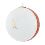 Ball, embossed stars, "MEISSEN Christmas Original", Ø 7 cm