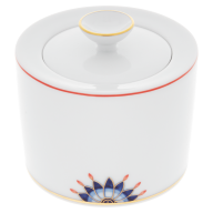 Zuckerdose, Form "No 41", Noble Blue, Blütenknospen, Blütenzweige, H 7,5 cm