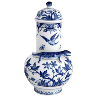 Eidechsenvase "Blauer Kranich", H 24 cm