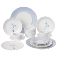 Starter-Set, 14-tlg. für 2 Personen, Form "MEISSEN® Cosmopolitan", Blue Orchid, Mesh blau