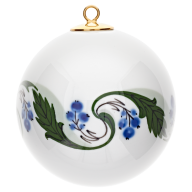 Ball, Mahonia, white rim, Ø 5 cm