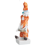 Clownskapelle Clown mit Zieharmonika, Bunt und gold staffiert, 7 cm