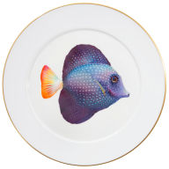 Wandteller, Form "No 41", Mauritius Segelflossen-Doktorfisch, Ø 33 cm