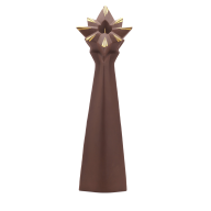 Leuchter, Gold staffiert, H 30 cm