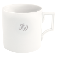 Big Mug, Monogramm, 2 Buchstaben, platin, V 0,5 l
