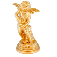 Cupid with Shirt, Golddecoration, glossy, H 29 cm
