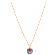 Collier Pearl Collection Lilac kurz, 750 Roségold, bestehend aus Zopfkette, Länge 45 cm mit Zwischenöse bei 42 cm, und Anhäng