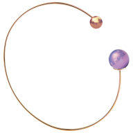 Armreif Pearl Collection Lilac, 750 Roségold, 1 Porzellanperle 10mm