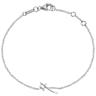 Armband Swords Basic, 925 Sterlingsilber, Länge 18,5 cm + Öse bei 16,5 cm und 15,5 cm, mit Tag, Ankerkette mit Karabiner