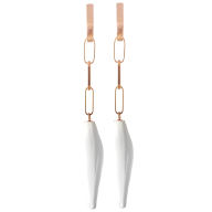 Ohrringe Bloom Collection, 925 Silber rosé vergoldet mit zwei Knopsen aus Porzellan