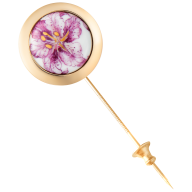 Reversnadel Lilie, 925 Silber vergoldet