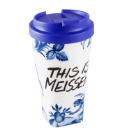 Coffee to go Becher mit Kunststoffdeckel, Form "Nova", Affe und Faultier, V 0,35 l