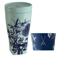 Coffee to go Becher mit Porzellandeckel und Manschette, Form "Nova", "The Original", seladon, V 0,35 l