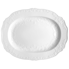 Platte,oval, Form "Neumarseille", Weiß, 44x32 cm