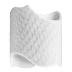 Serviettenring, Form "Wellenspiel Relief", Weiß, L 5 cm