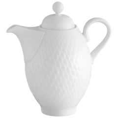 Essigkännchen, Form "Wellenspiel Relief", Weiß, H 13 cm