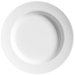 Soup Plate, Shape "No 41 Waves Relief", white, Ø 23 cm