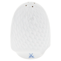 Salzstreuer, Form "Wellenspiel Relief", Weiß, H 7 cm