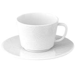 Cappuccinotasse, Form "Vitruv Graphic", Weiß, V 0,2 l