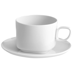 Cappuccino cup & saucer, Shape "nova", white, V 0,3 l