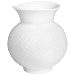 Vase mit Relief, Form "Wellenspiel Relief", Weiß, H 13,5 cm