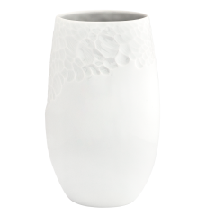 Vase, hand axe series, medium, white, H 22,5 cm
