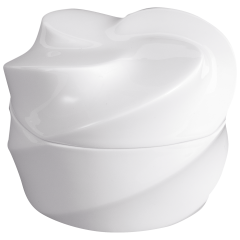 Box, "Twist", white, Ø 9 cm