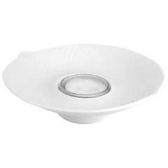 Schale mit Teelicht, Weiß, Ø 10,5 cm