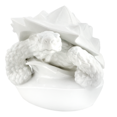 Schildkröte, gro ß, Weiß, H 24 cm