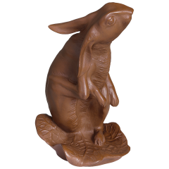 Hase, Böttgersteinzeug, H 12 cm