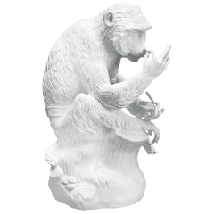 Affe mit Schnupftabakdose, H 49 cm