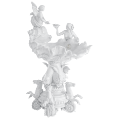 Aufsatz mit Muschel und Seepferden, Lim. 15, H 65 cm